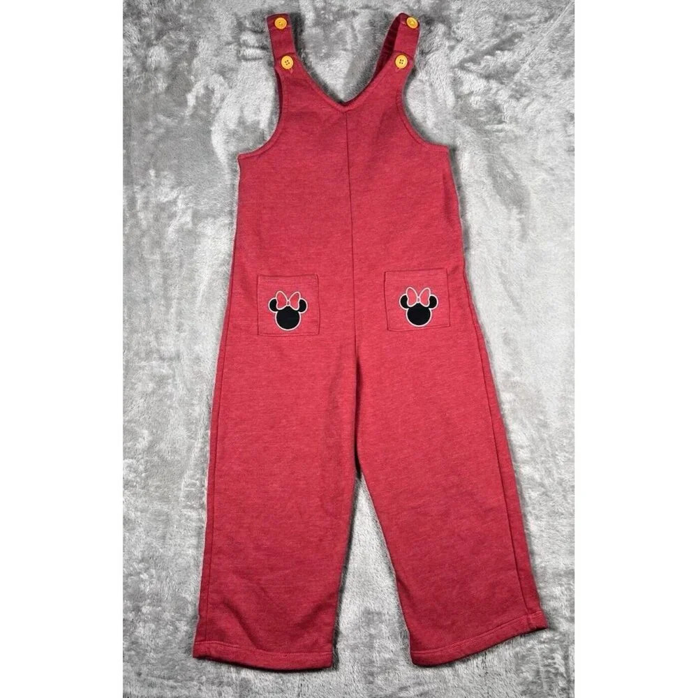 Disney Minnie Mouse Jumpsuit Toddler 5T Chrysanthemum Classic Cotton Blend Comfy